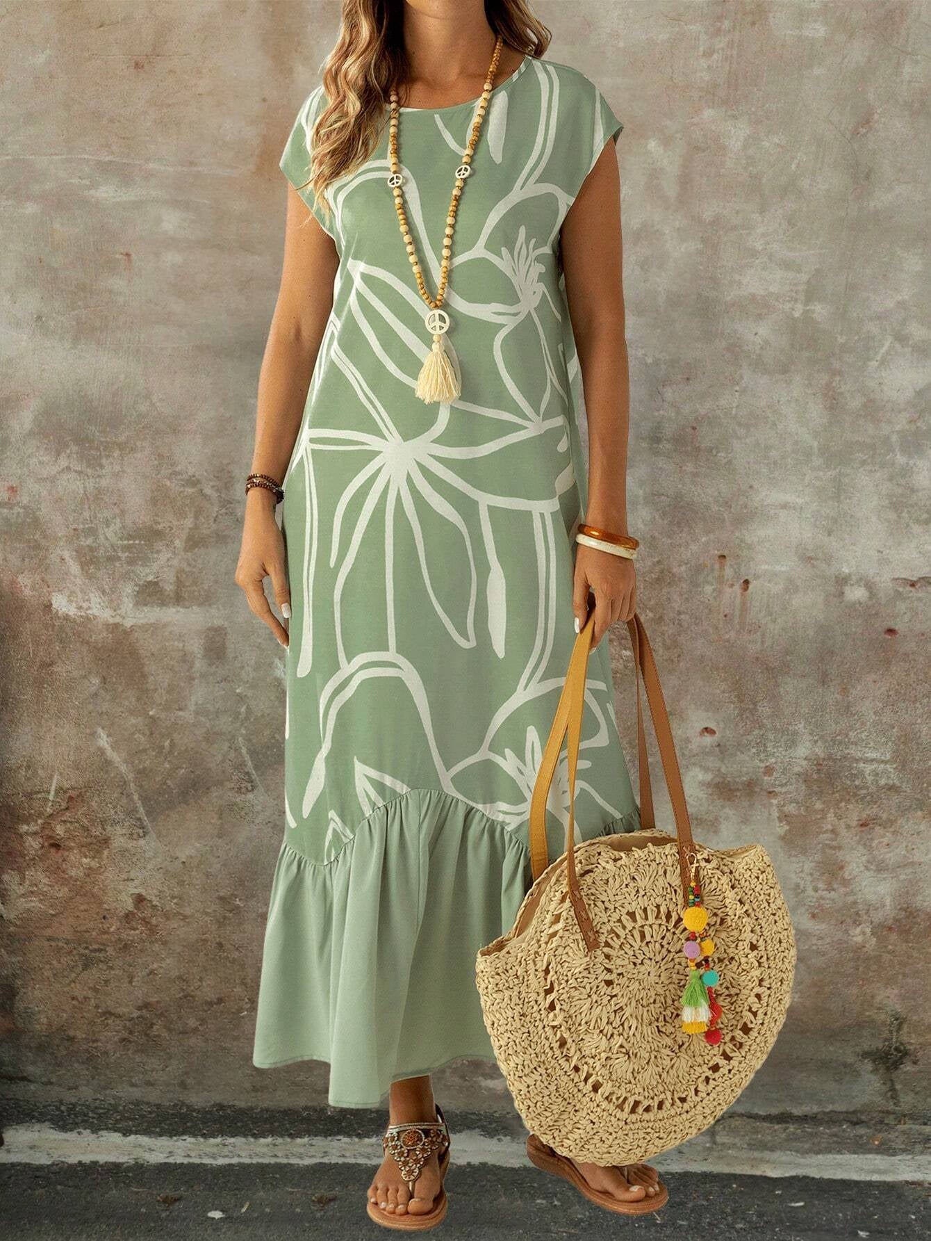 Women’s Elegant Polka Dot Mini Dress – Light & Stylish Summer Outfit for Work or Casual Days