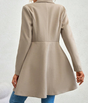Chiquease Waterfall Collar Double Button Overcoat