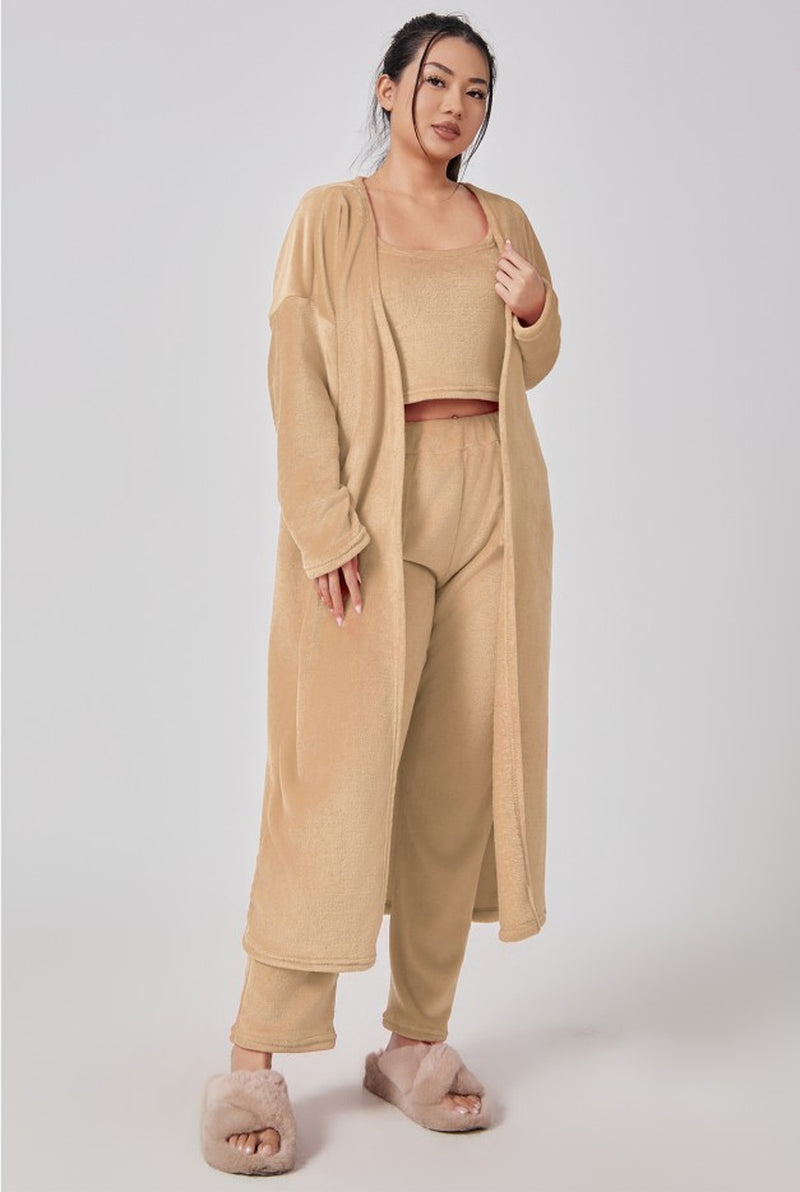 Premium Winter Lounge Set – Cozy Pajama 3-Piece Outfit for Women