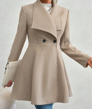 Chiquease Waterfall Collar Double Button Overcoat