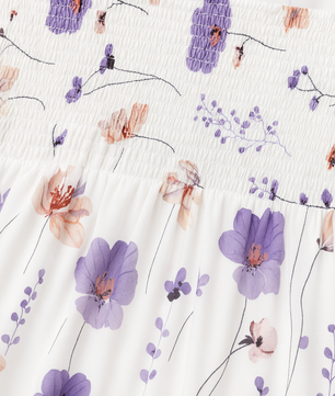 ZUREE Elegant Ditsy Floral Maxi Dress & Lilac Cardigan – 2-Piece Set
