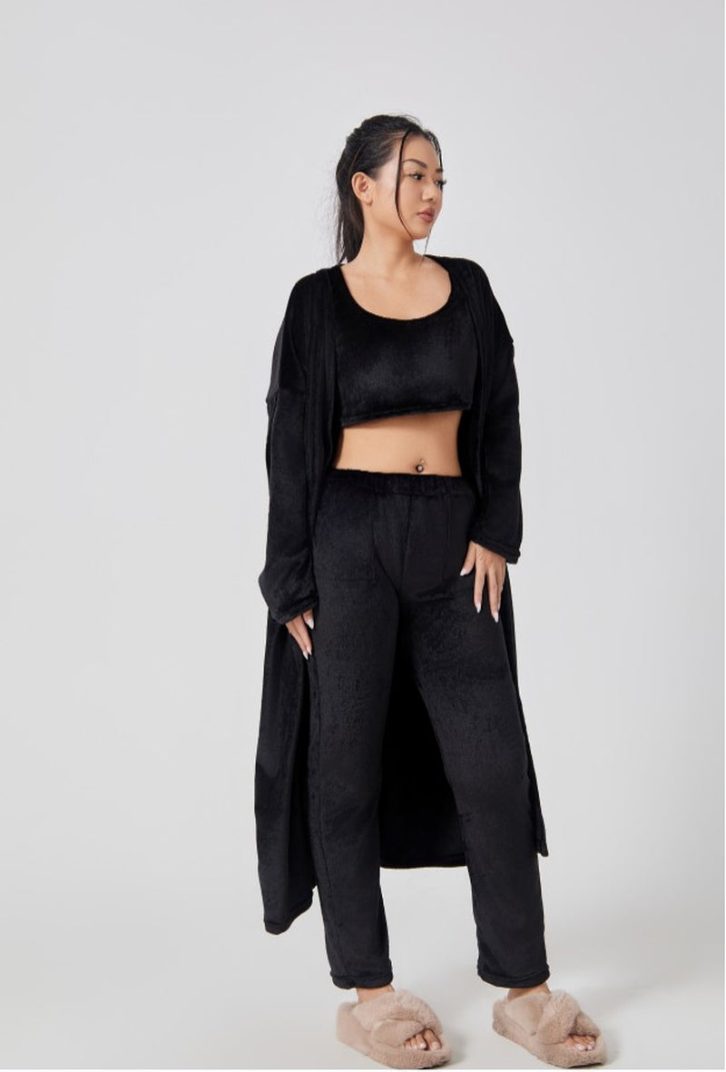 Premium Winter Lounge Set – Cozy Pajama 3-Piece Outfit for Women