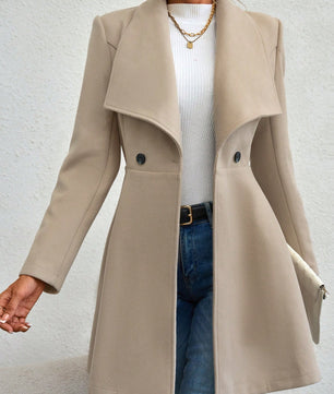 Chiquease Waterfall Collar Double Button Overcoat