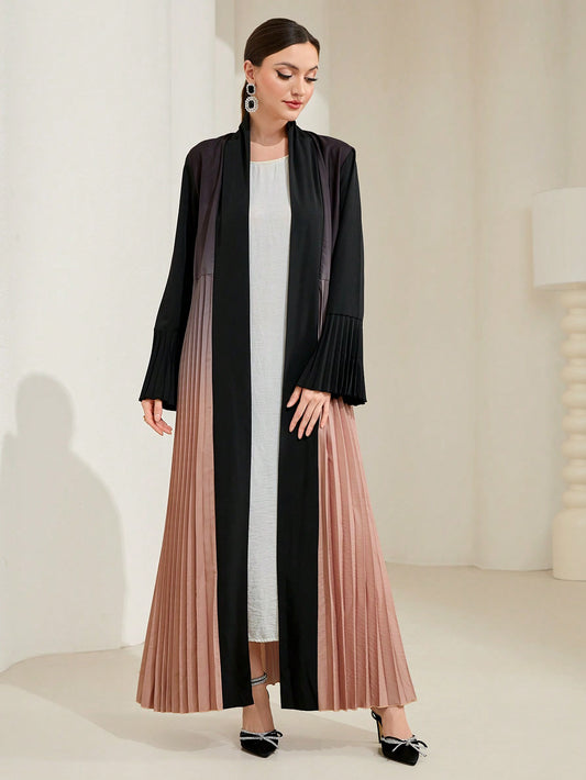 Al Najma Ombre Pleated Detail Flounce Sleeve Abaya