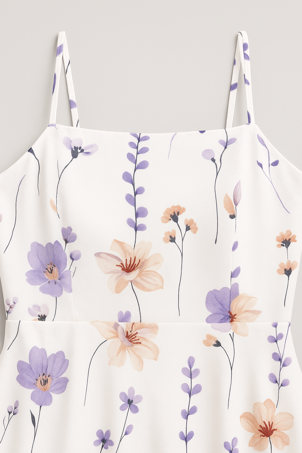 ZUREE Elegant Ditsy Floral Maxi Dress & Lilac Cardigan – 2-Piece Set