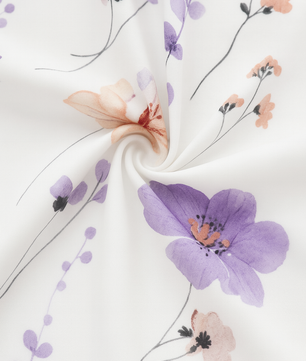 ZUREE Elegant Ditsy Floral Maxi Dress & Lilac Cardigan – 2-Piece Set
