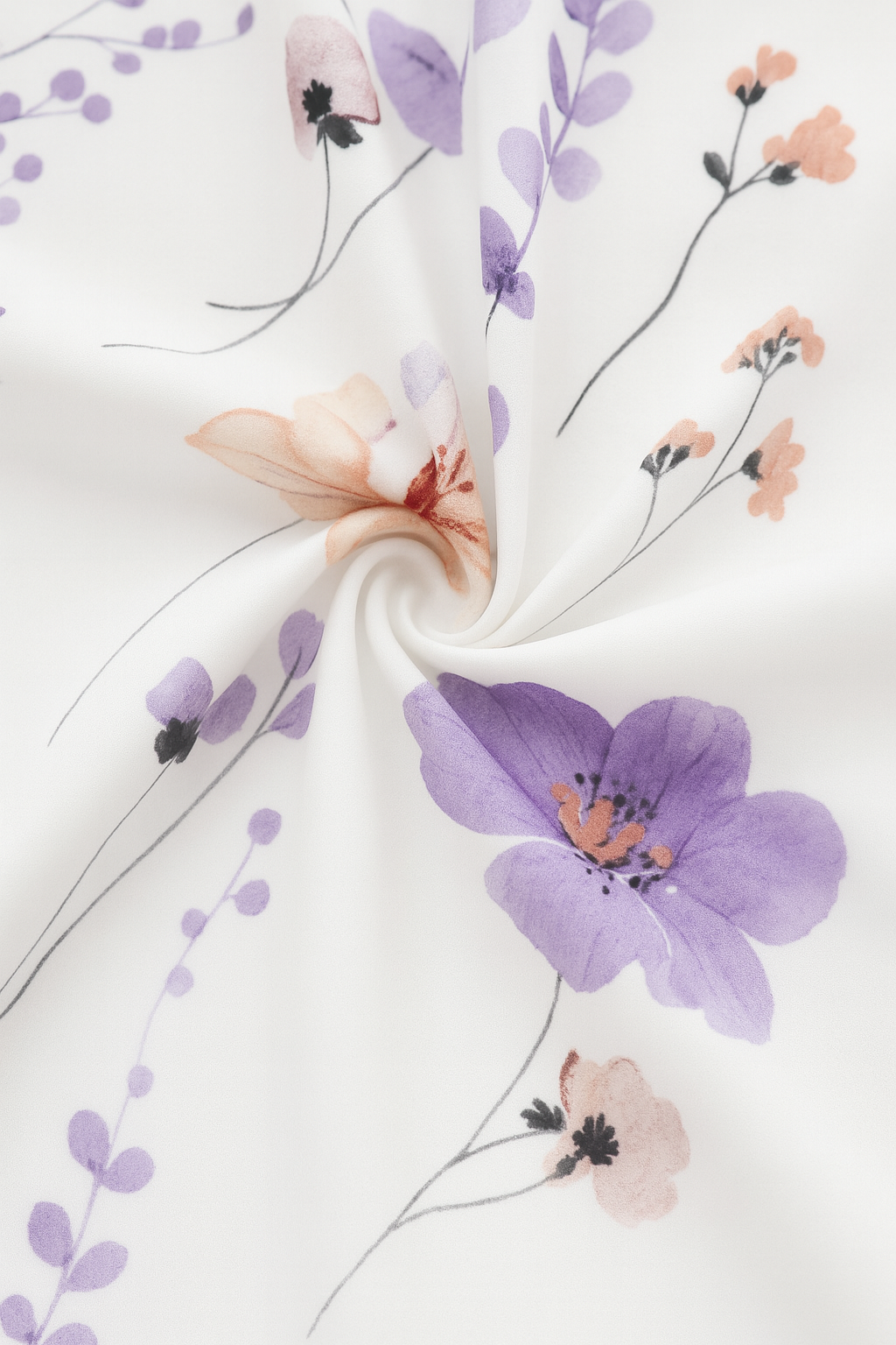 ZUREE Elegant Ditsy Floral Maxi Dress & Lilac Cardigan – 2-Piece Set