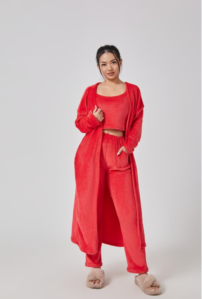 Premium Winter Lounge Set – Cozy Pajama 3-Piece Outfit for Women