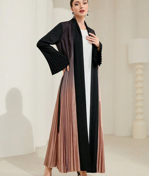 Al Najma Ombre Pleated Detail Flounce Sleeve Abaya