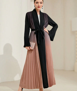 Al Najma Ombre Pleated Detail Flounce Sleeve Abaya