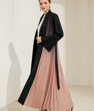 Al Najma Ombre Pleated Detail Flounce Sleeve Abaya