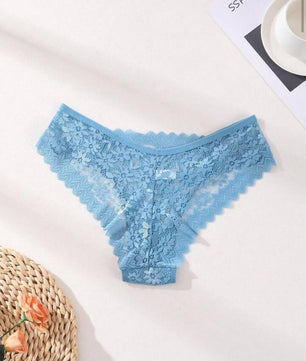 7 PCS Sexy Lace Splicing Bikini Panties Low Waist Seamless Triangle Briefs Hollow Out Comfortable And Breathable Lingerie Underwear