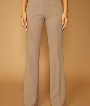 Classic Polka Dot Wide Leg Dress Pants  High-Rise, Draped Silhouette