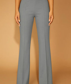 Classic Polka Dot Wide Leg Dress Pants  High-Rise, Draped Silhouette