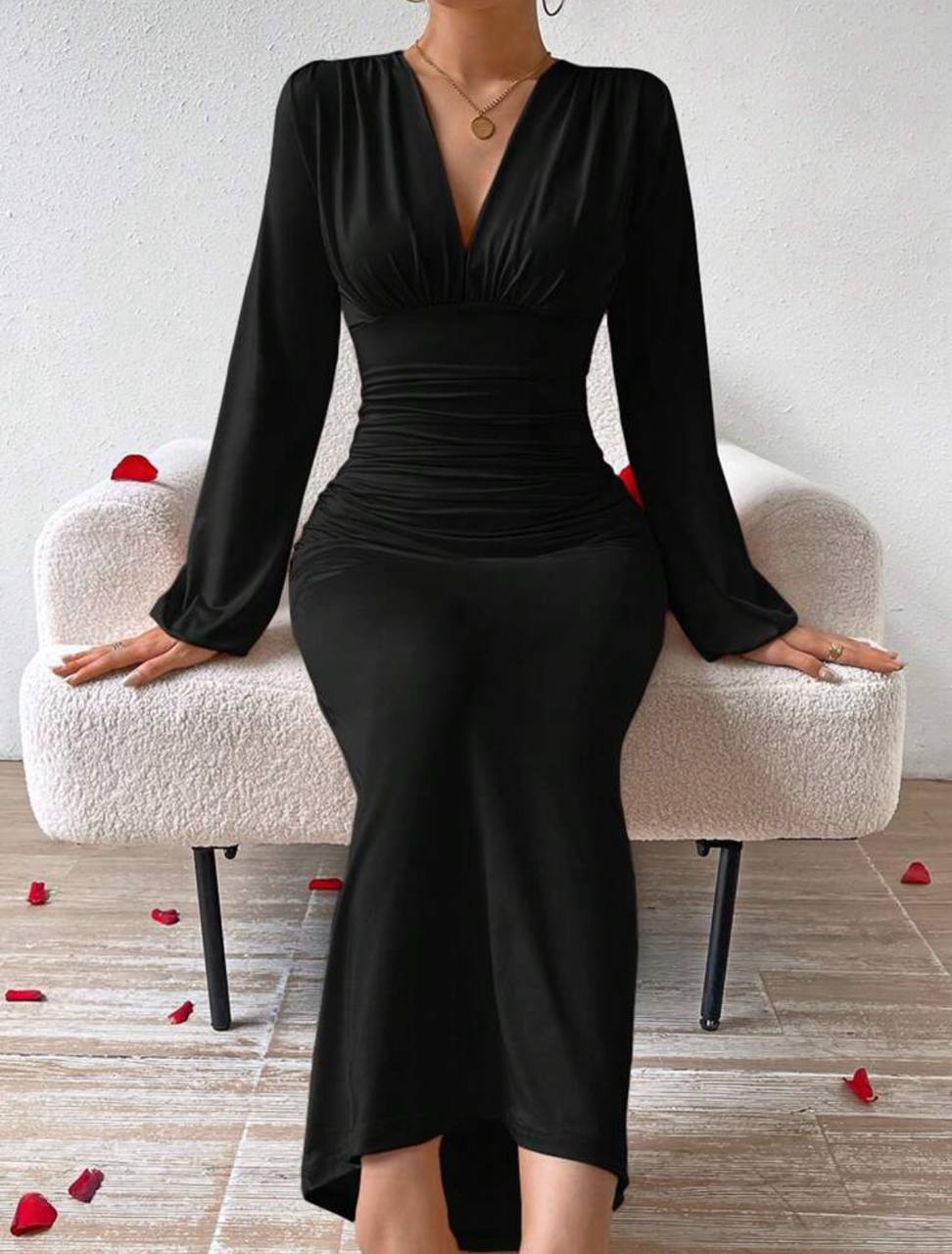 Firerie Elegant Women Party V-Neck Leopard Print Ruched Puff Sleeve Dress, Fall Homecoming Dresses Fall Women Dresses Vintage Dress Mexican Dress Puff Sleeve Dress,White Graduation Dress