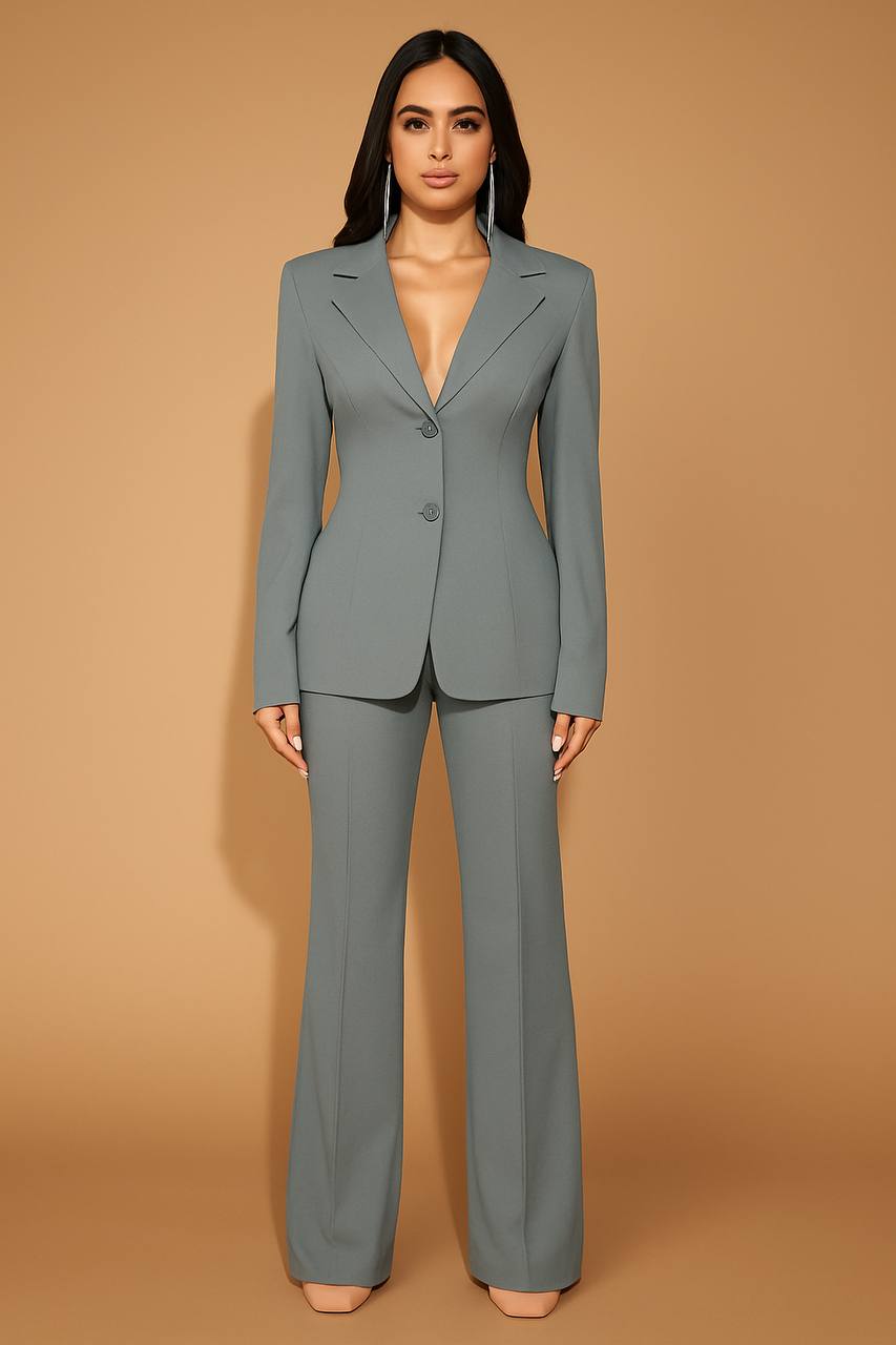 Classic Polka Dot Wide Leg Dress Pants  High-Rise, Draped Silhouette