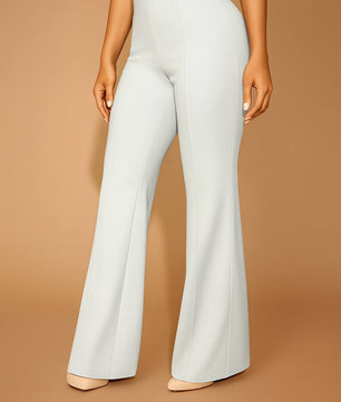Classic Polka Dot Wide Leg Dress Pants  High-Rise, Draped Silhouette