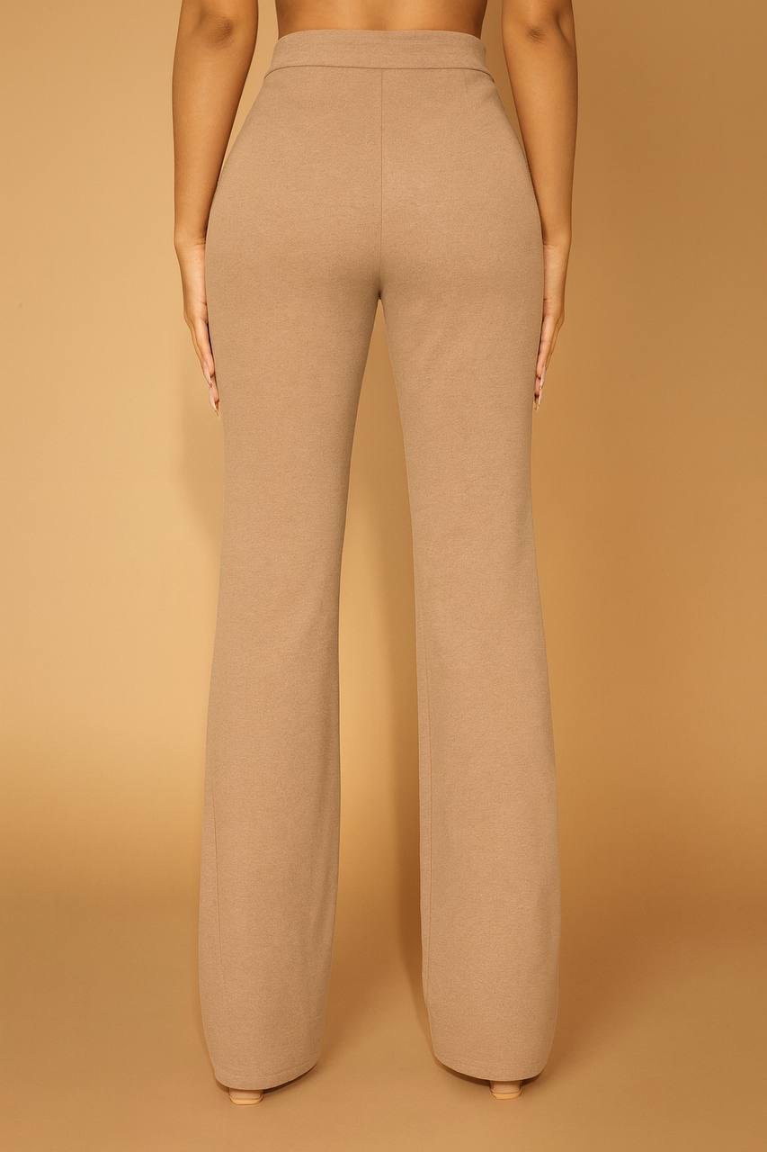 Classic Polka Dot Wide Leg Dress Pants  High-Rise, Draped Silhouette
