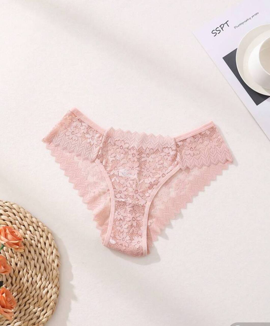 7 PCS Sexy Lace Splicing Bikini Panties Low Waist Seamless Triangle Briefs Hollow Out Comfortable And Breathable Lingerie Underwear
