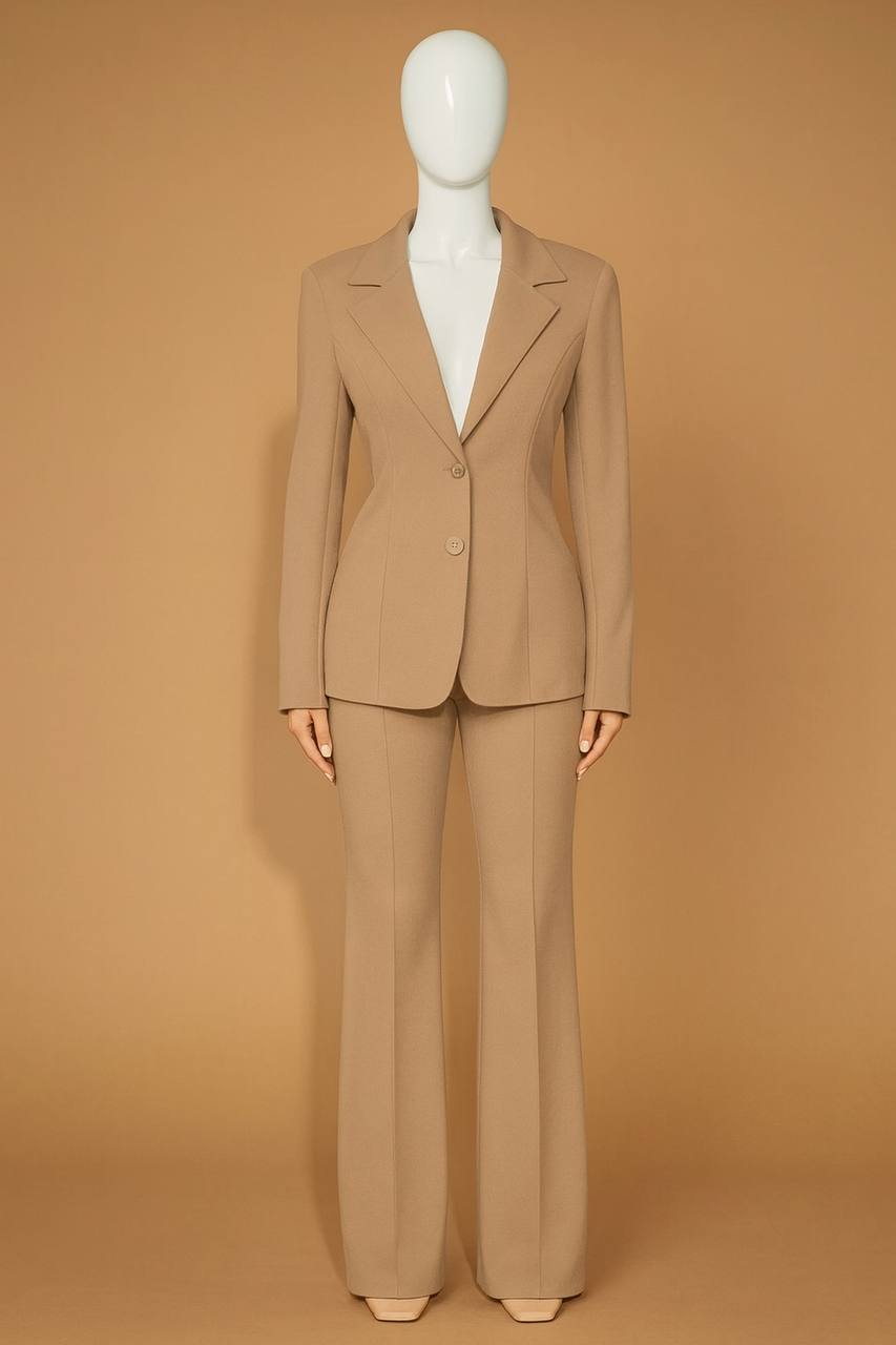 Classic Polka Dot Wide Leg Dress Pants  High-Rise, Draped Silhouette