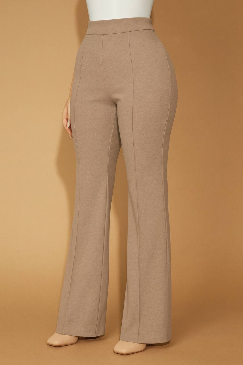 Classic Polka Dot Wide Leg Dress Pants  High-Rise, Draped Silhouette