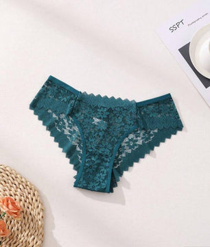 7 PCS Sexy Lace Splicing Bikini Panties Low Waist Seamless Triangle Briefs Hollow Out Comfortable And Breathable Lingerie Underwear
