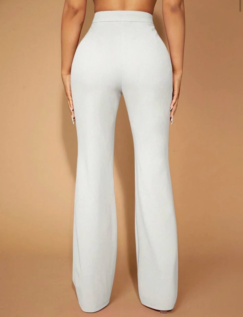 Classic Polka Dot Wide Leg Dress Pants  High-Rise, Draped Silhouette