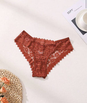 7 PCS Sexy Lace Splicing Bikini Panties Low Waist Seamless Triangle Briefs Hollow Out Comfortable And Breathable Lingerie Underwear