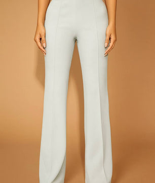 Classic Polka Dot Wide Leg Dress Pants  High-Rise, Draped Silhouette